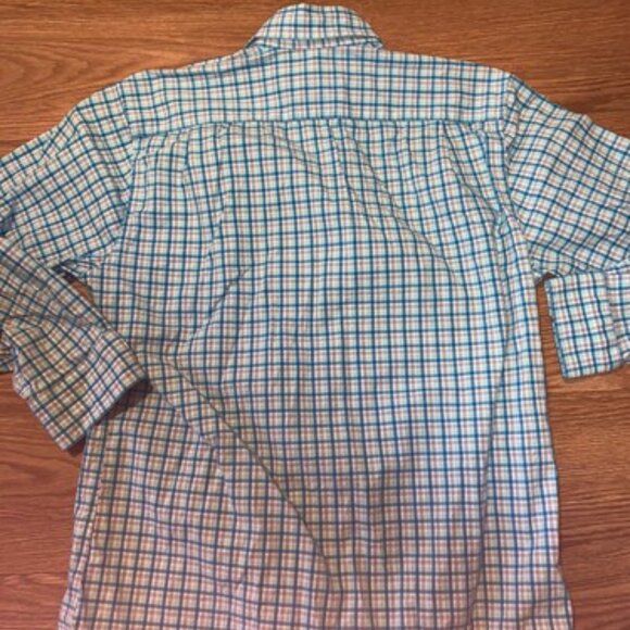 Southern Shirt Button Down Shirt Mens Small Blue Orange Plaid Long Sleeve - Picture 8 of 8